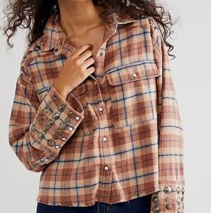 Free People Austin Plaid Buttondown